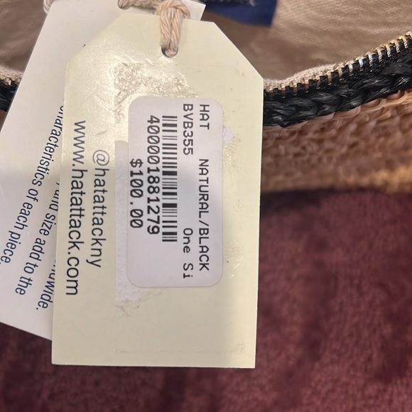 Hatch Attack hatchattack natural and black woven straw fannypack nwt - Picture 4 of 4